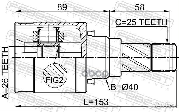 ШРУС внутренний mitsubishi attrage A13# 2013-2014