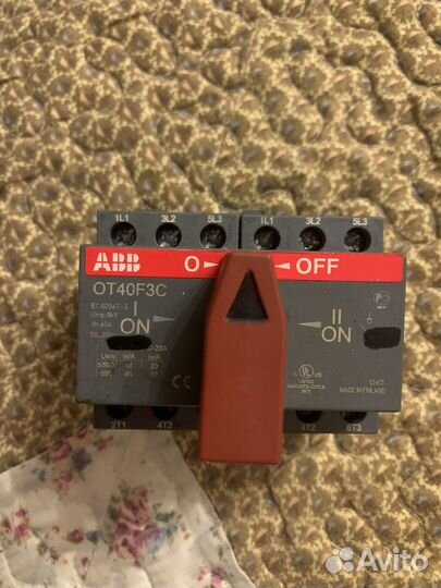 Реверсивный рубильник ABB OT40FC