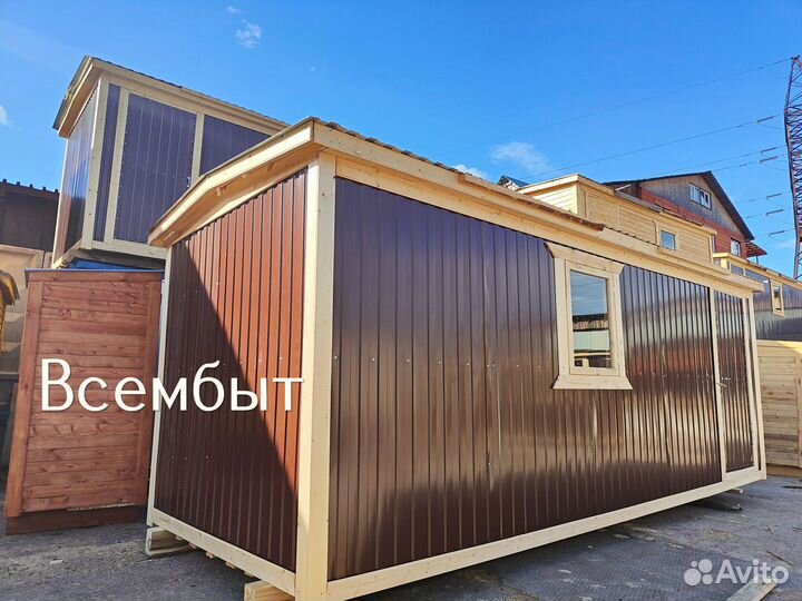 Строительная бытовка на участок в назначенное время