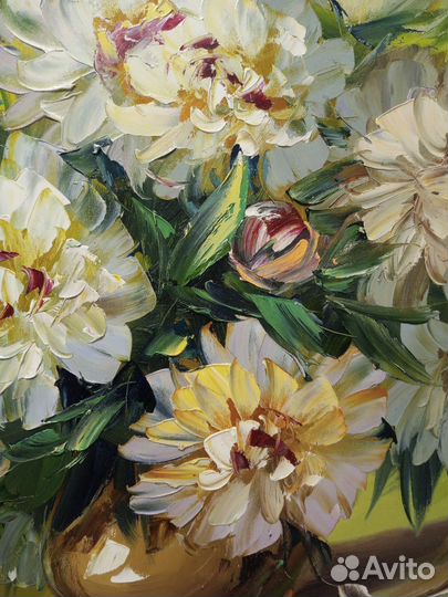 Картина маслом на холсте цветы