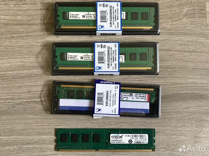 Озу KVR1333D3S8N9/2G, CT51264BA160BJ, KVR800D2N6/1