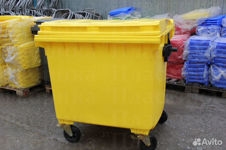 Мусорный бак пластиковый 1100л S1427