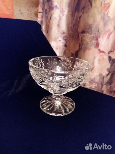Винтажная хрустальная конфетница СССР