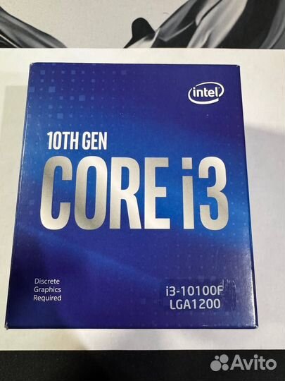 Процессор Intel Core i3-10100F, сокет: LGA1200