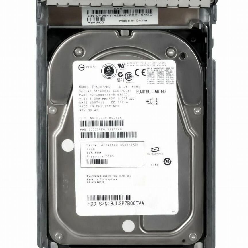 [RW548] Жесткий Диск Dell 73gb Sas 3,5" Hdd Rw548