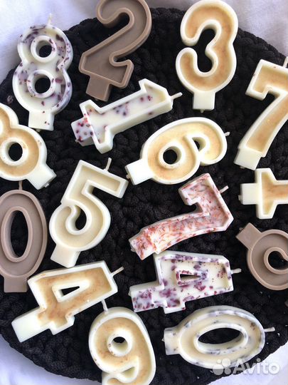 Натуральные Свечи цифры на торт