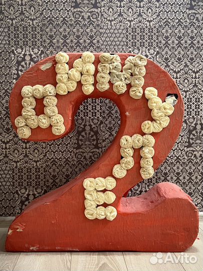 Объемная цифра 2