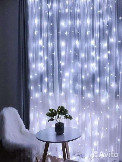 Гирлянда штора 3х2 новая