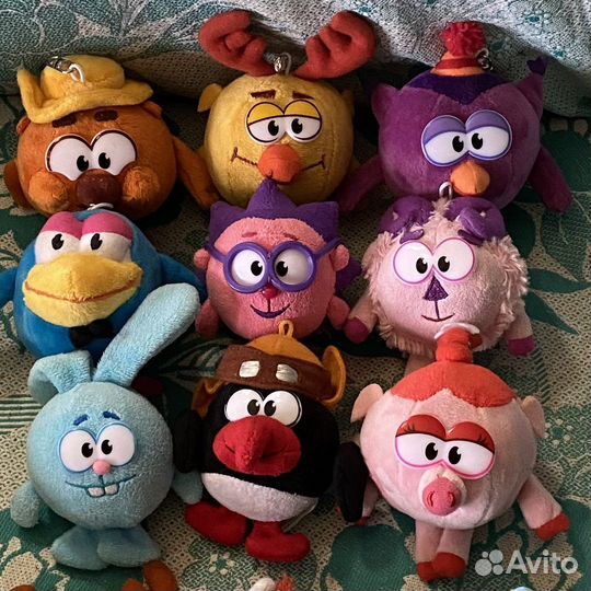 Смешарики мягкие игрушки Брелок Коллекция Набор