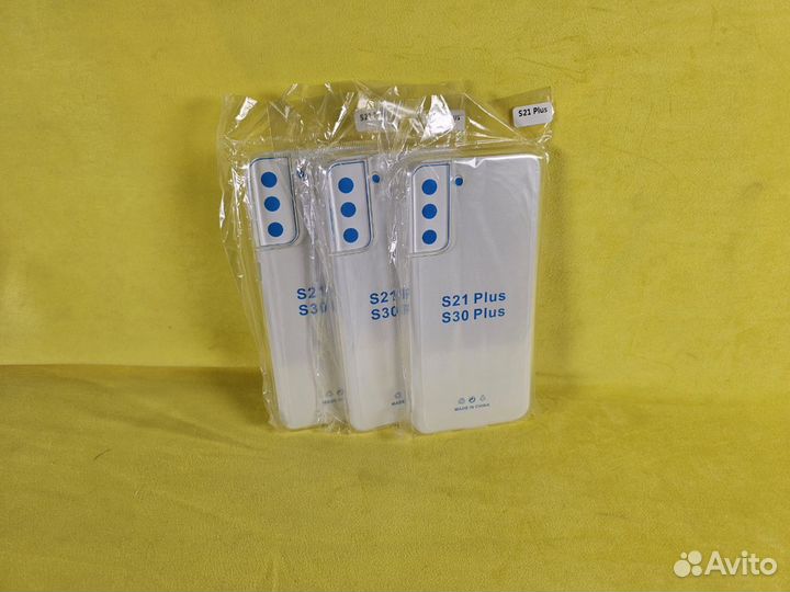 Чехол силиконовый-прозрачный (Samsung S21+)