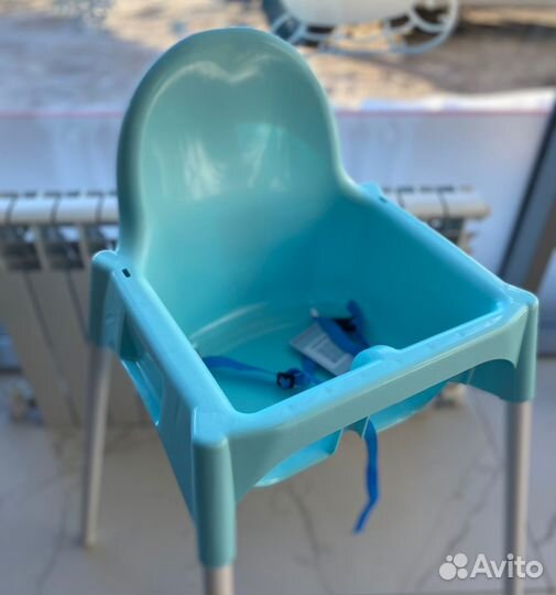 Стульчик для кормления (голубой) М6249
