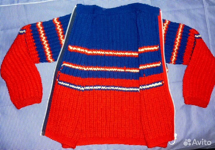 Джемпер детский, вязаный на молнии