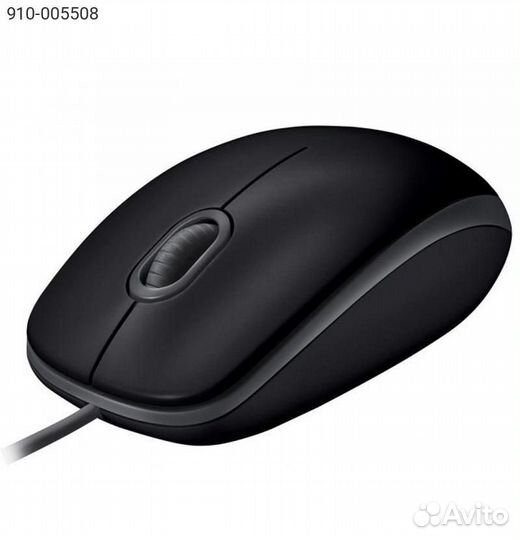 Мышь Logitech B110 Silent Проводная Чёрный, 910-00