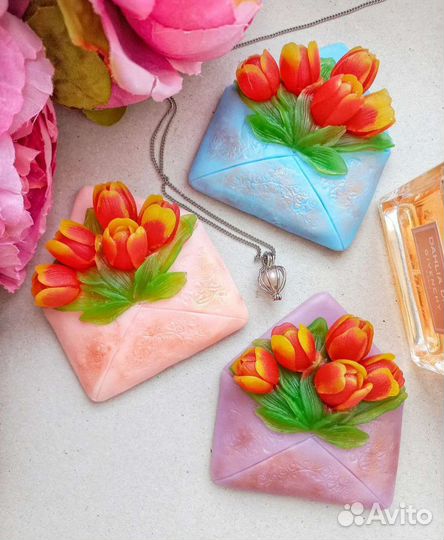 Мыло ручной работы роза