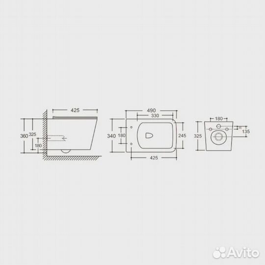 Унитаз подвесной Cerutti SPA Maiella Aria CT10479