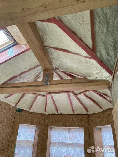 Утеплять пеной, дома,ангара,склада,ёмкост