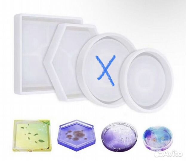 Силиконовая форма молд для гипса эпоксидной смолы