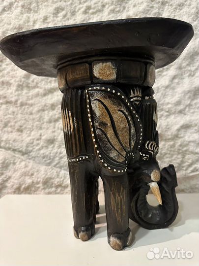 Столик экзотический слон из дерева