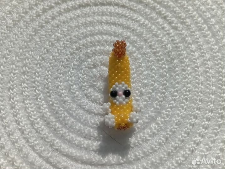 Амигуруми из бисера котик