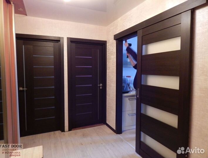 Дверь межкомнатная купе открывание