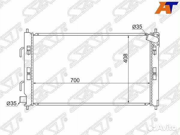 Радиатор mitsubishi lancer X 1.6/1.5 под авт.\O