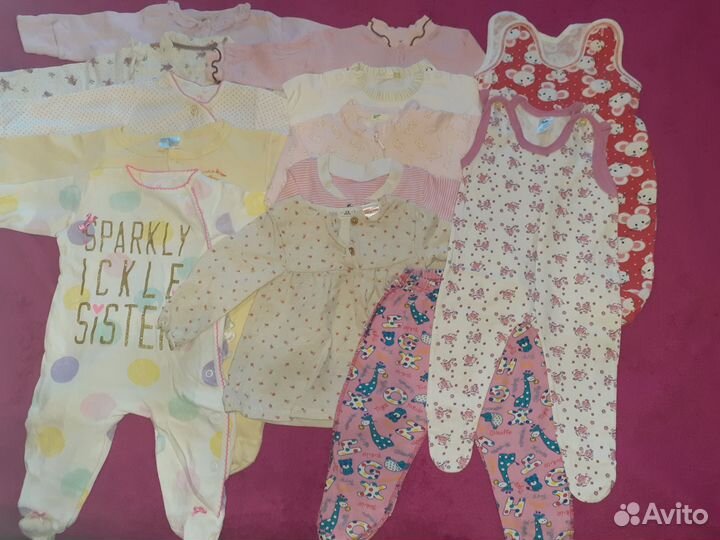 Одежда пакетом на девочку р 56-62