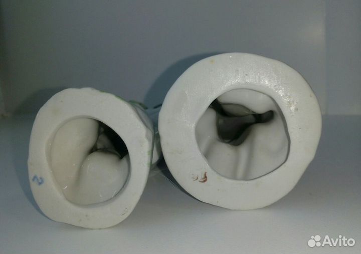 Фарфоровые статуэтки и шкатулка из камня (СССР)