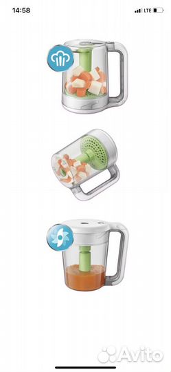 Пароварка блендер philips avent 2 в 1 SCF 870/22