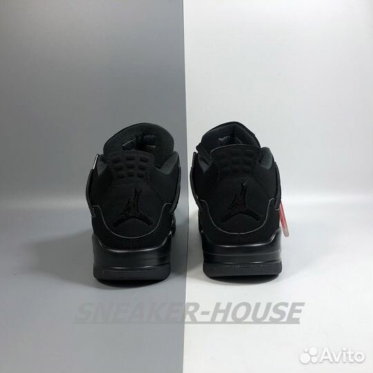 Кроссовки Air Jordan 4 “Black Cat” Black Light Gra