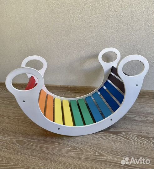 Качалка радуга пиклера монтессори мостик