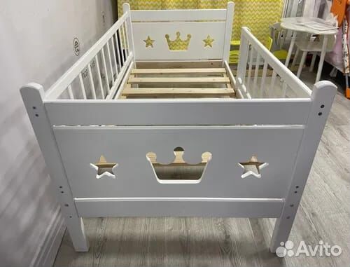 Кроватка детская берёза высокий борт Лисенок