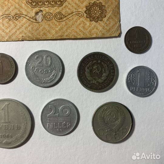 Царские кредитные билеты и советские купюры/монеты