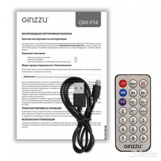 Портативная колонка Ginzzu 20w