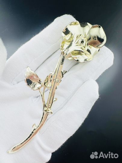 Винтажная брошь Чехословакия цветок
