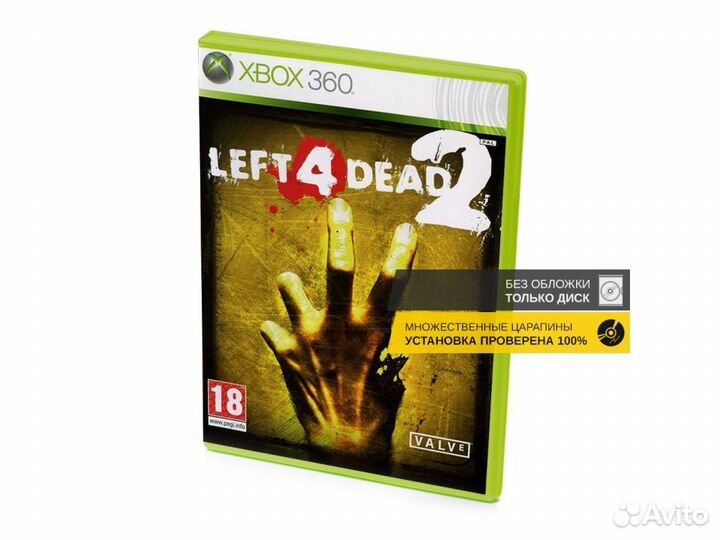 Left 4 Dead 2, б/у, множ.царап., без обложки