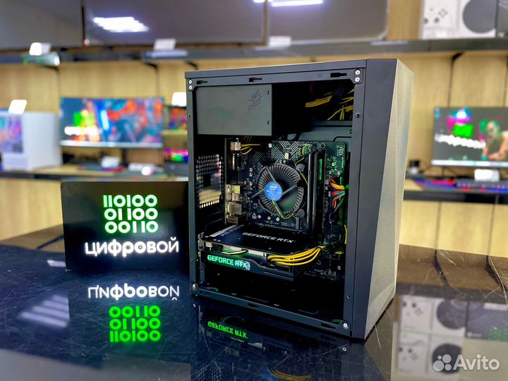 Игровой пк Intel i5 10400F/RTX3050/DDR-16/SSD-480G