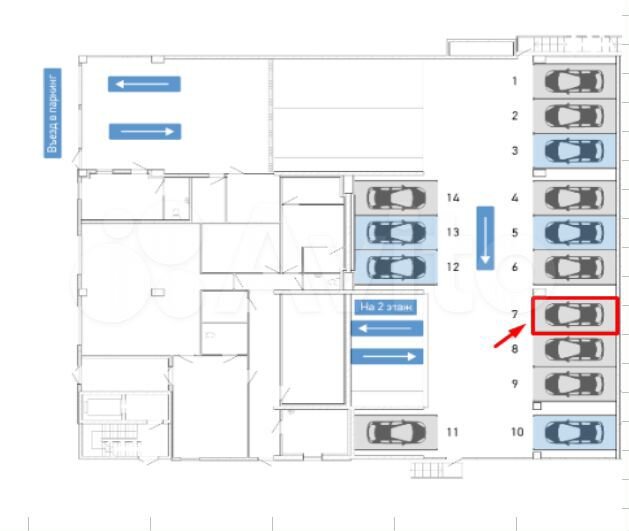 Машиноместо, 13 м²