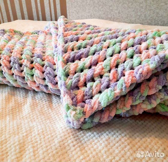 Плед детский вязаный ручная работа