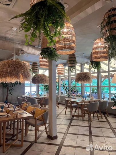 Плетеный абажур