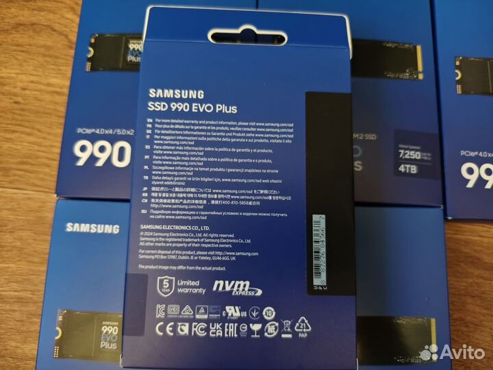 4TB Samsung 990 EVO Plus SSD (7250Mb/s, Корея)