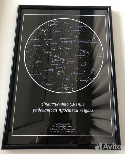 Подарок близкому человеку. Карта звёздного неба