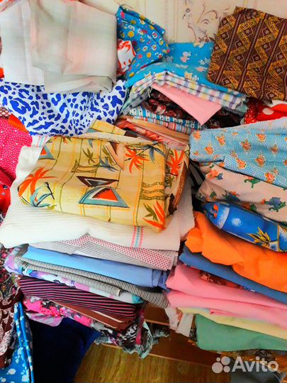 Ткани и отрезы СССР бязь.лен.фланель.штапель