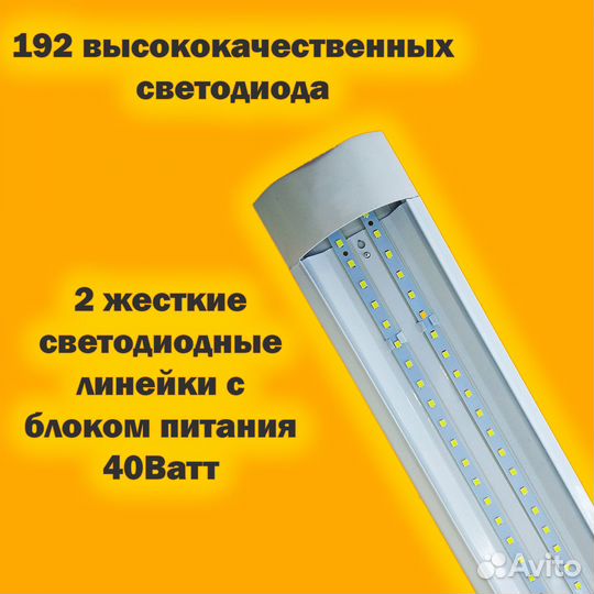 Светодиодный светильник 20, 40, 60, 100Вт