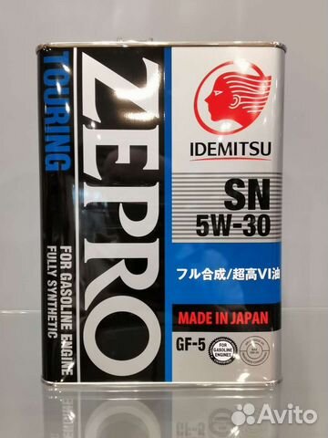 Idemitsu Zepro Touring SN / GF-5 SAE 5W30 4L купить в Москве | Авито