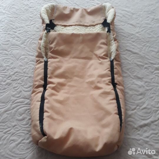 Меховой конверт в коляску овчина