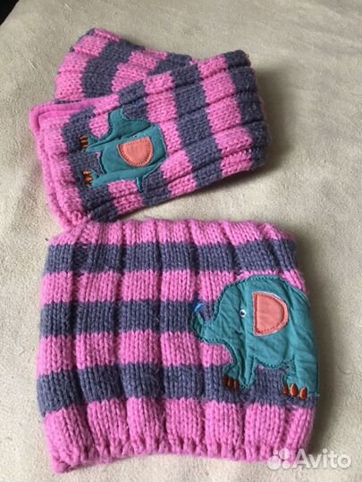 Шапка и шарф next на девочку