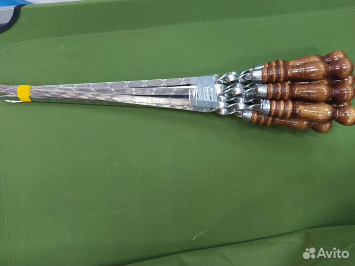 Шампура из нержавейки с деревянной ручкой