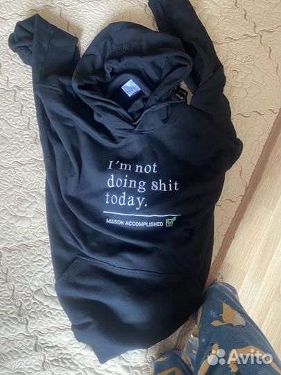 Vetements худи i'm not doing shit today фаст сейл