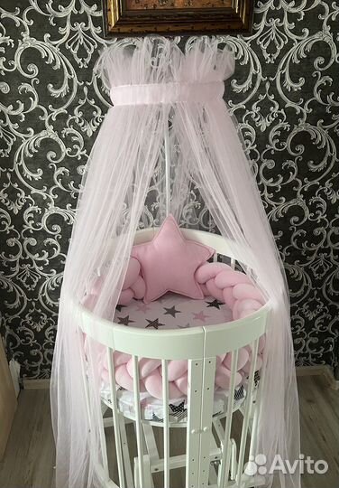 Бортики в детскую кроватку косичка