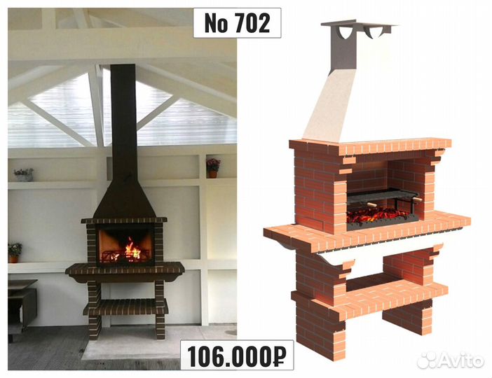 Печи барбекю из кирпича / Барбекю комплексы